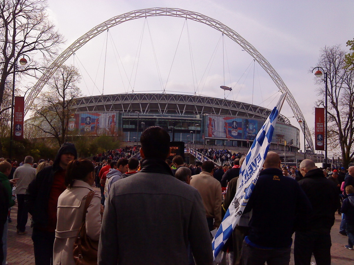 Wembley Arch - the massive steel arch spanning the stadium.