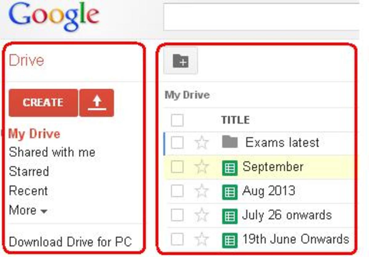 The Google Drive where you will find Google Docs
