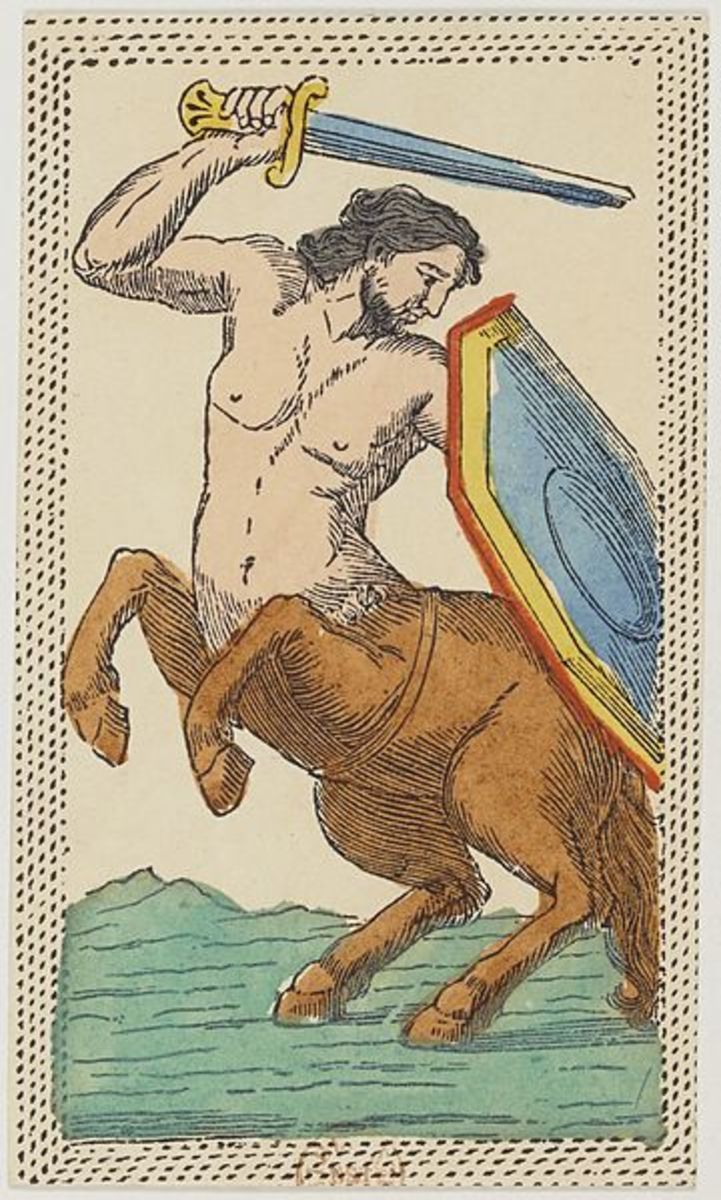 Minchiate card deck (Florence, 1860-1890), Knight of Swords