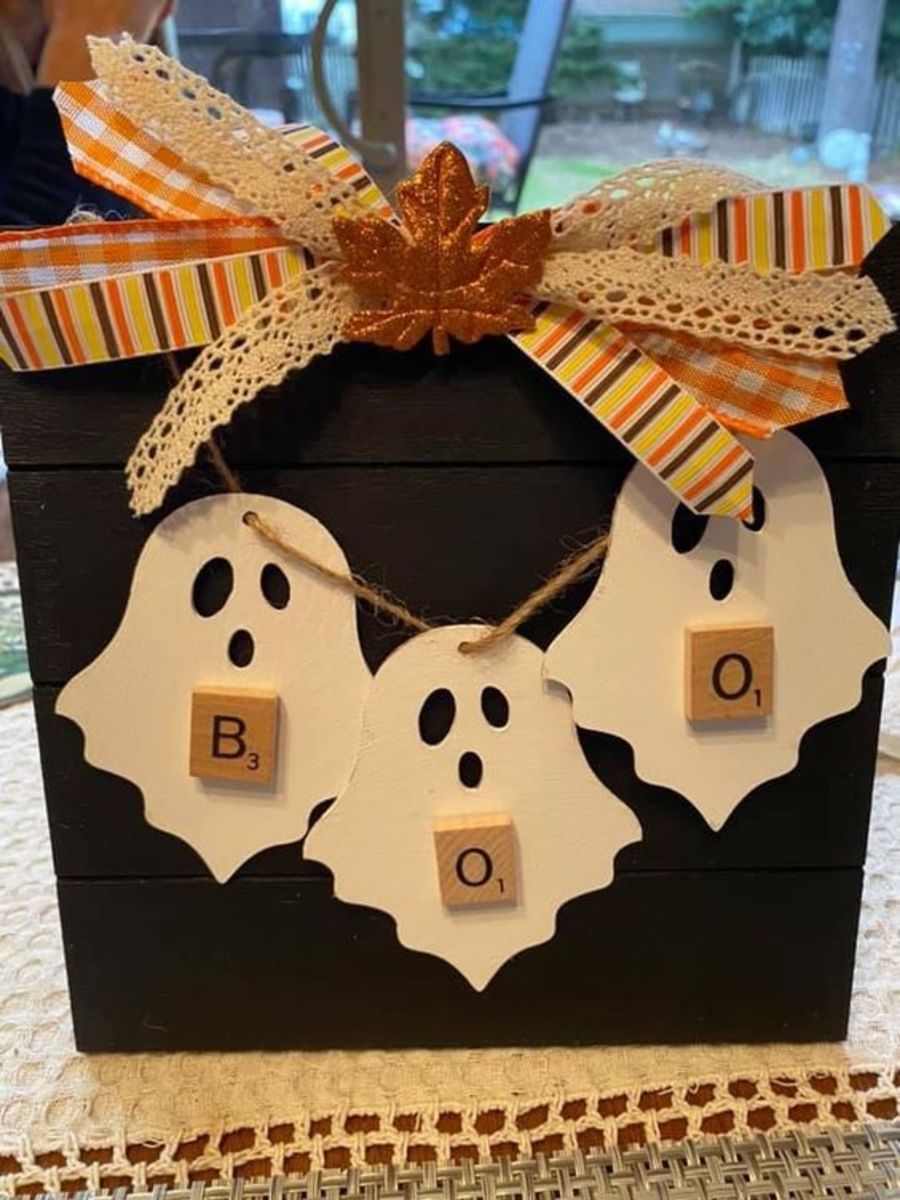 Cute Ghosts With "Boo!" Letters
