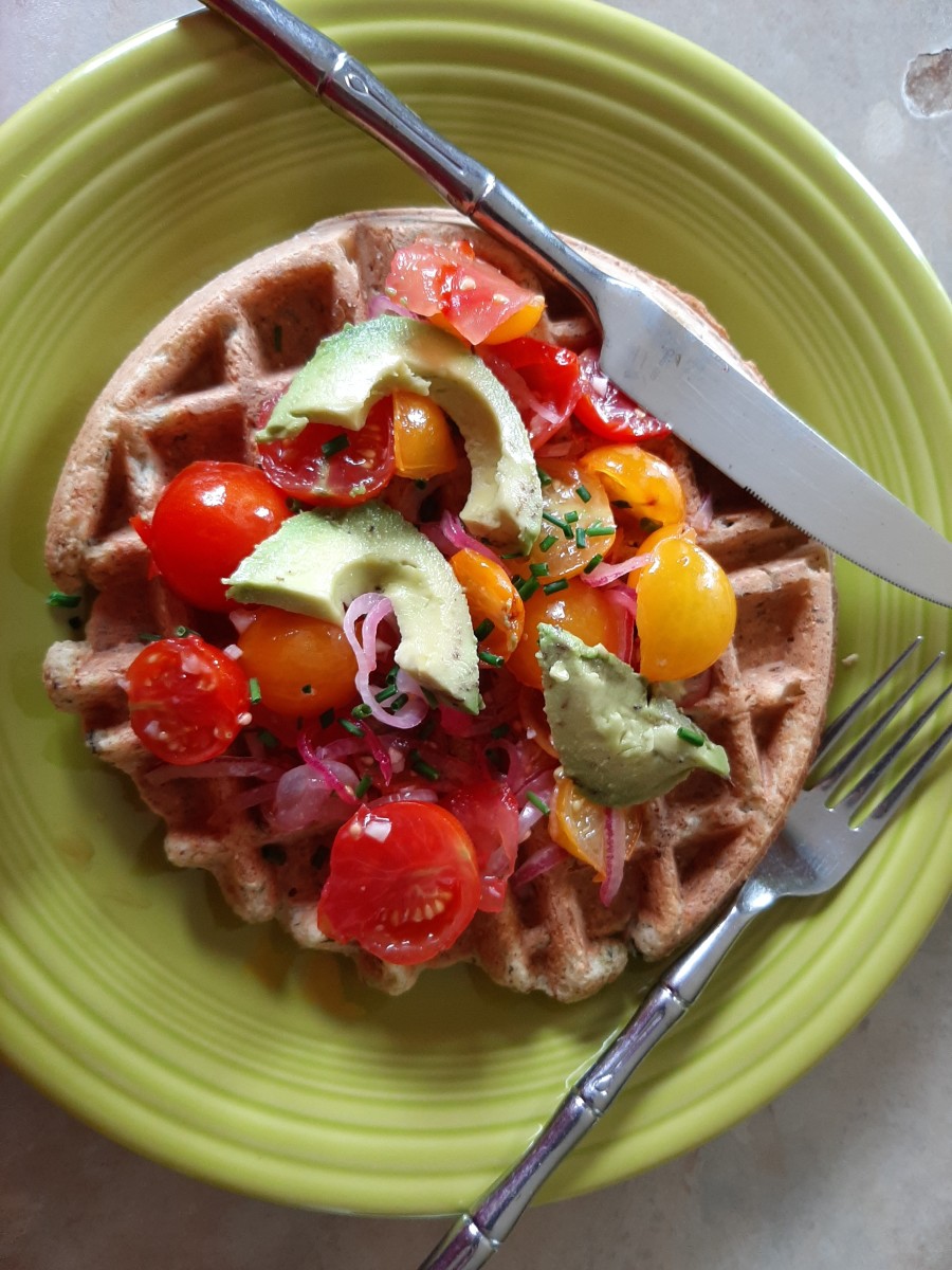 These delectable savory zucchini waffles hit the spot any time of day or evening!