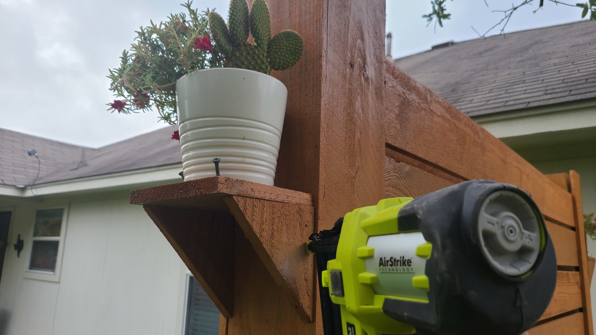 Example of an outdoor project where a cordless pneumatic brad nailer comes in handy.