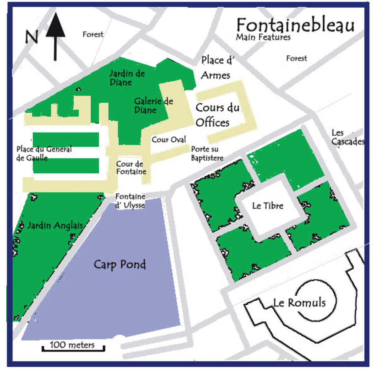 Fontainebleau Map of Grounds and Palace