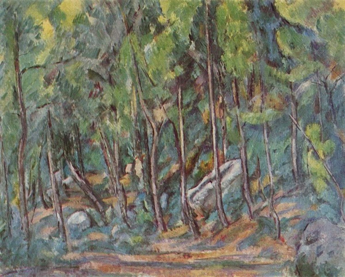 Fontainebleau Forest, Paul Cezanne.