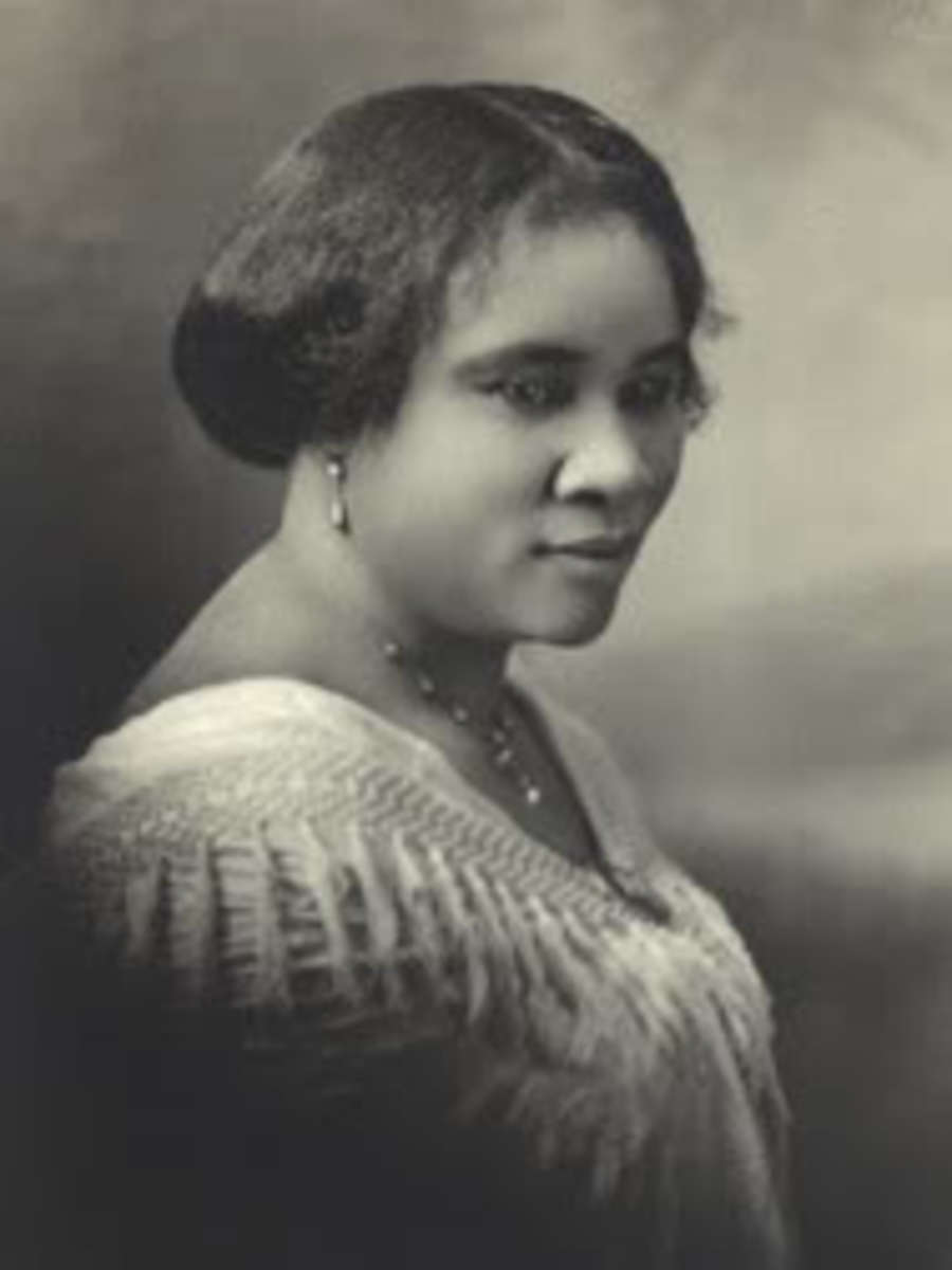 Madam C.J. Walker, born in 1867 to slaves, was considered the country's first self-made female millionaire.