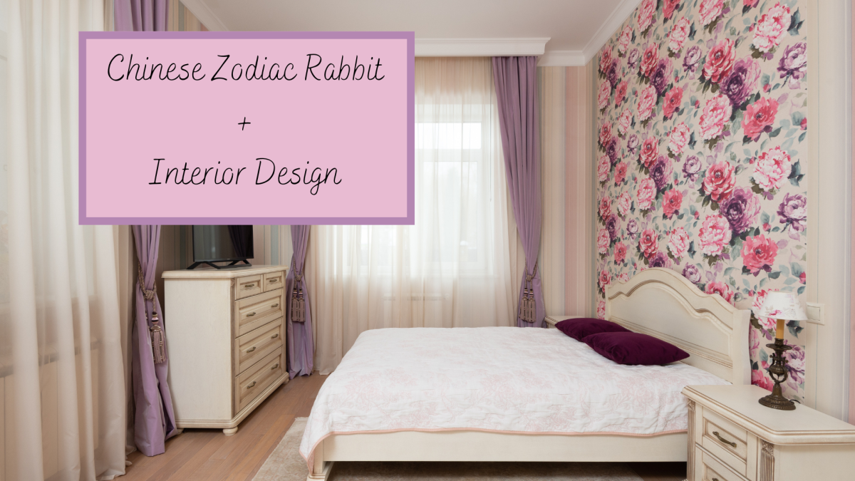 An interior design template based on the Chinese Zodiac Rabbit will be lovely, spring-like, and full of color.