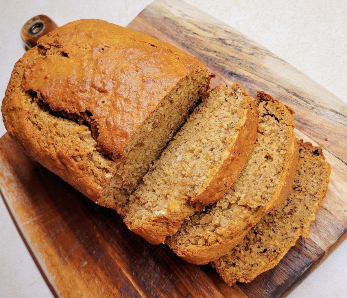 This dairy-free banana bread is so moist and flavourful!