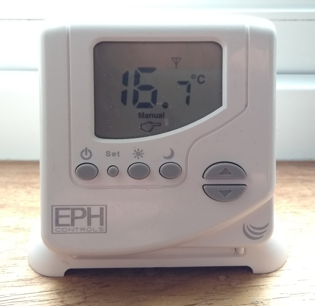 Turn down your room thermostat.