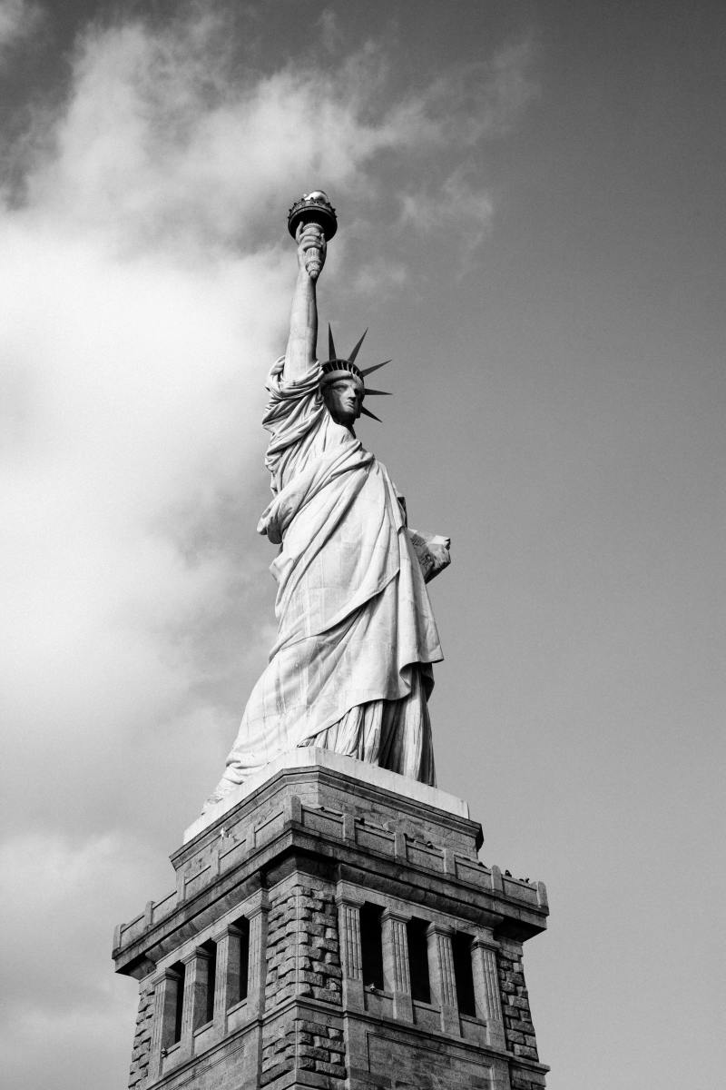 Lady Liberty Stands Proudly in New York Harbor