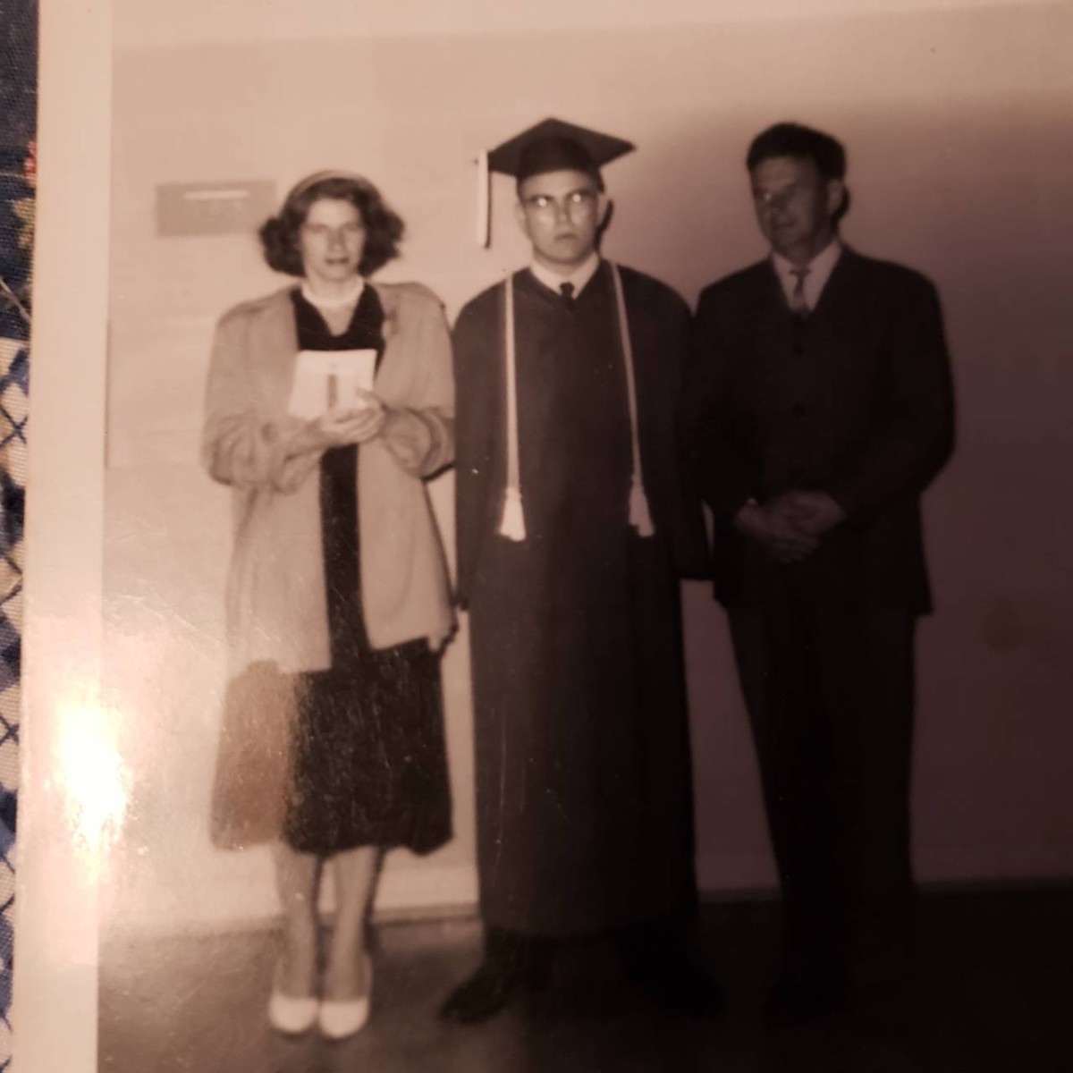High school graduation 1962.  My mom, author, and dad