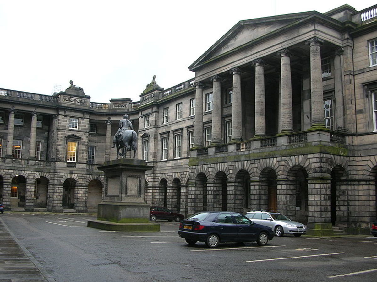 Edinburgh's Old Parliament and Court of Sessions where Lord Monboddo practiced law. 