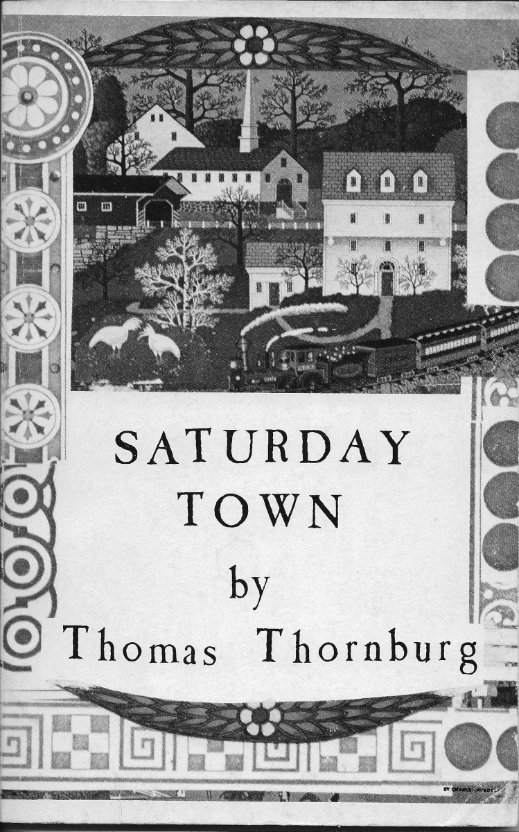 Front cover of Thomas Thornburg's first published collection of poems "Saturday Town"