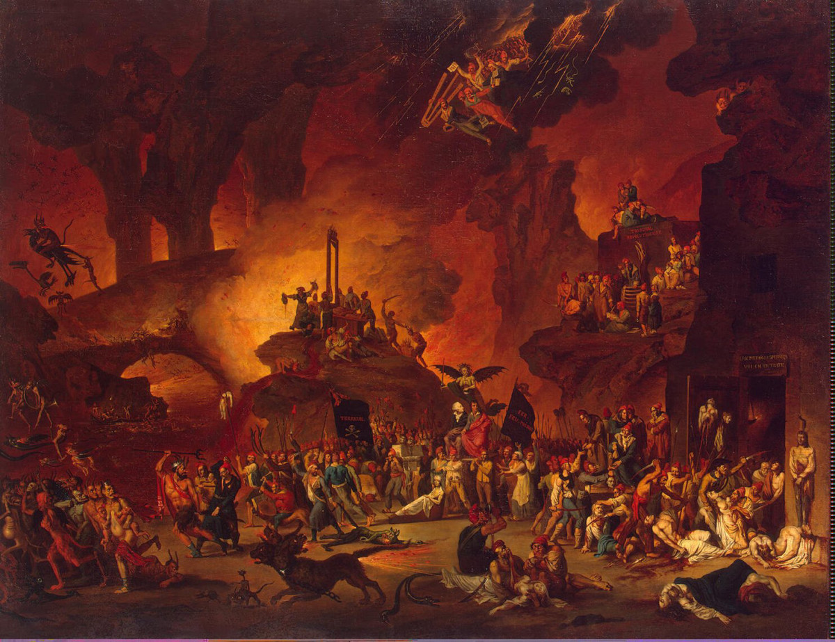 "The Triumph of the Guillotine in Hell" by Nicolas Antoine Taunay (1795)