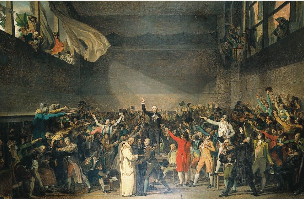 "The Tennis Court Oath" by Jacques-Louis David (1794)
