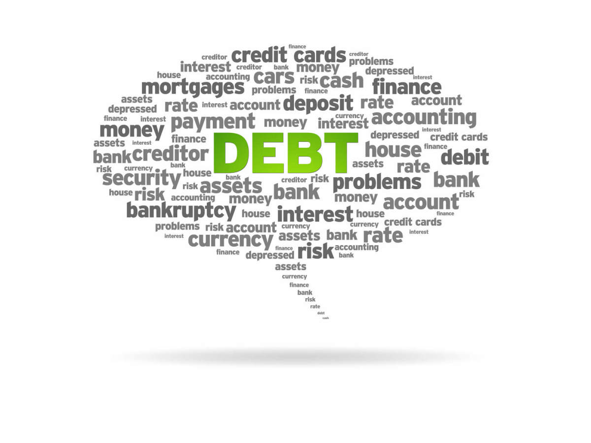 Debt word bubble
