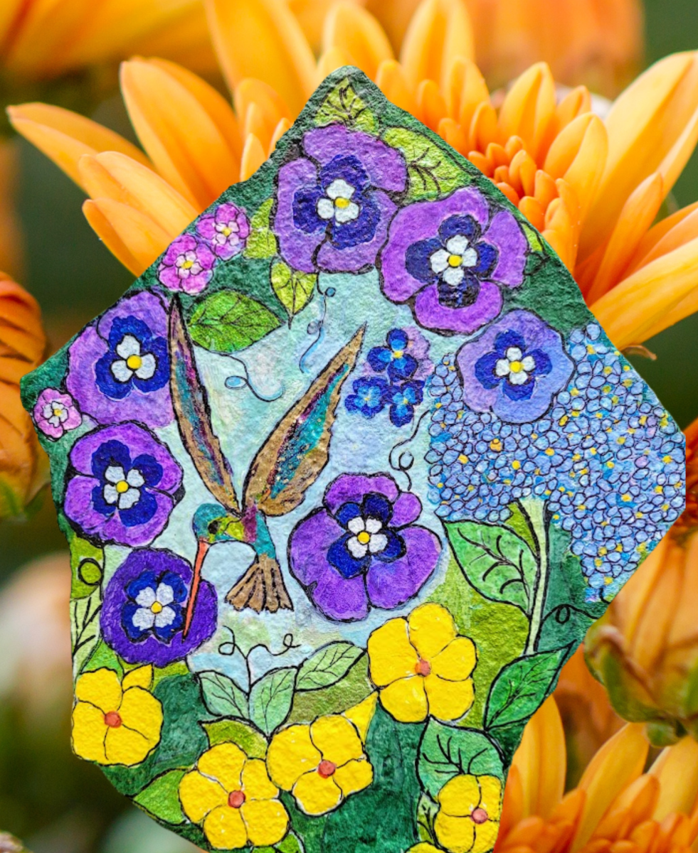 Hand-Painting Garden Rocks: Flowers and Fairies