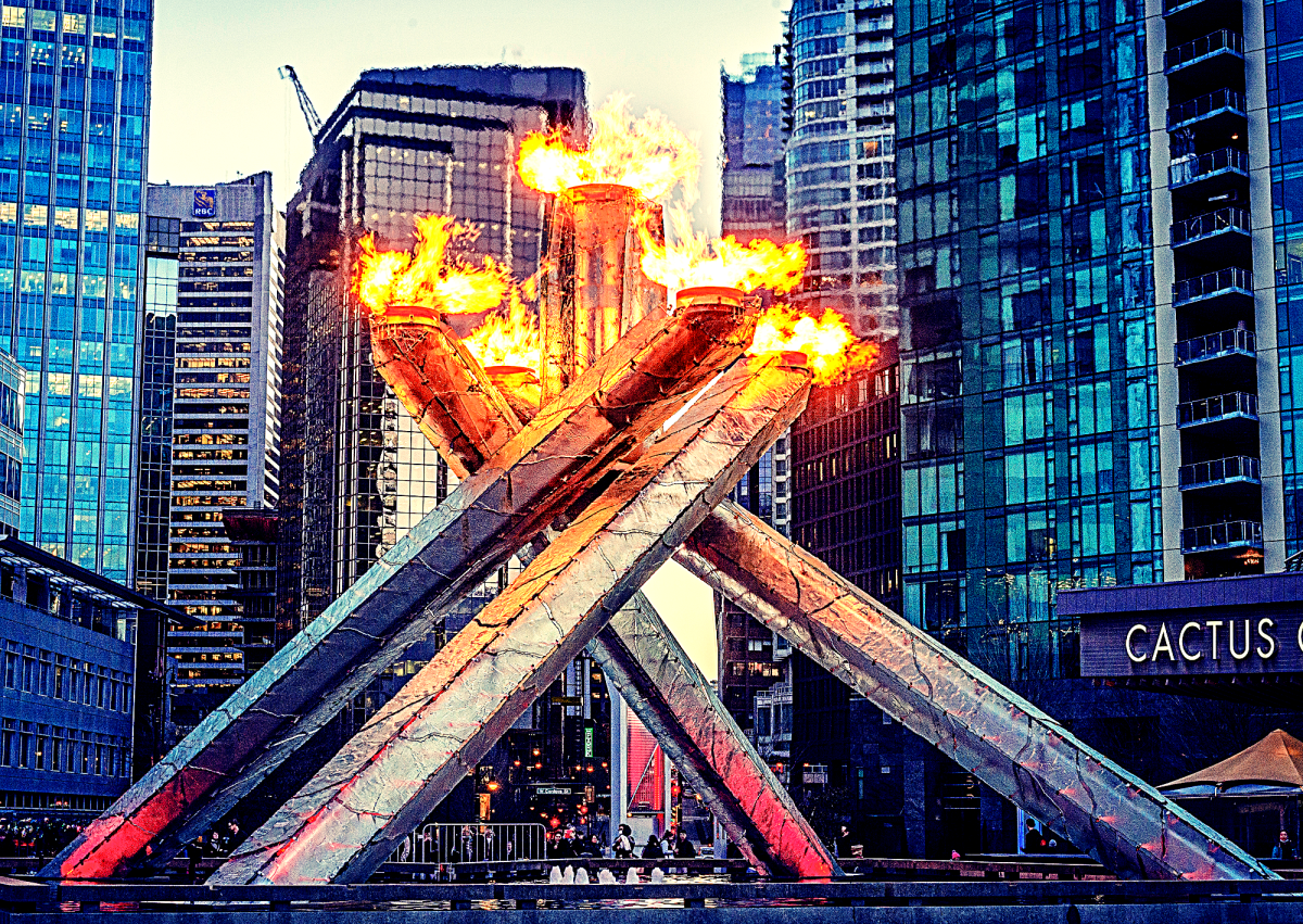 The Olympic flame for the Vancouver Winter Games (2010).