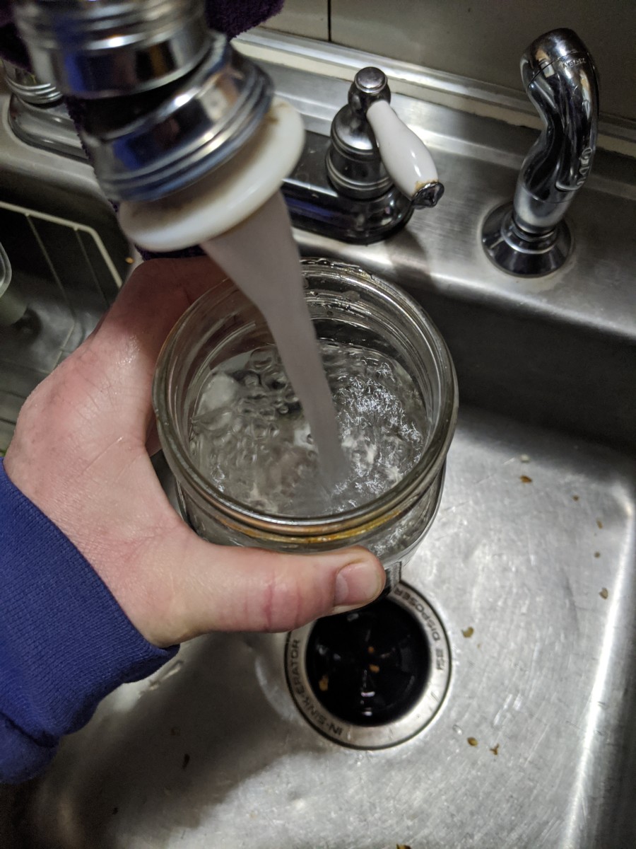 Fill jar with water
