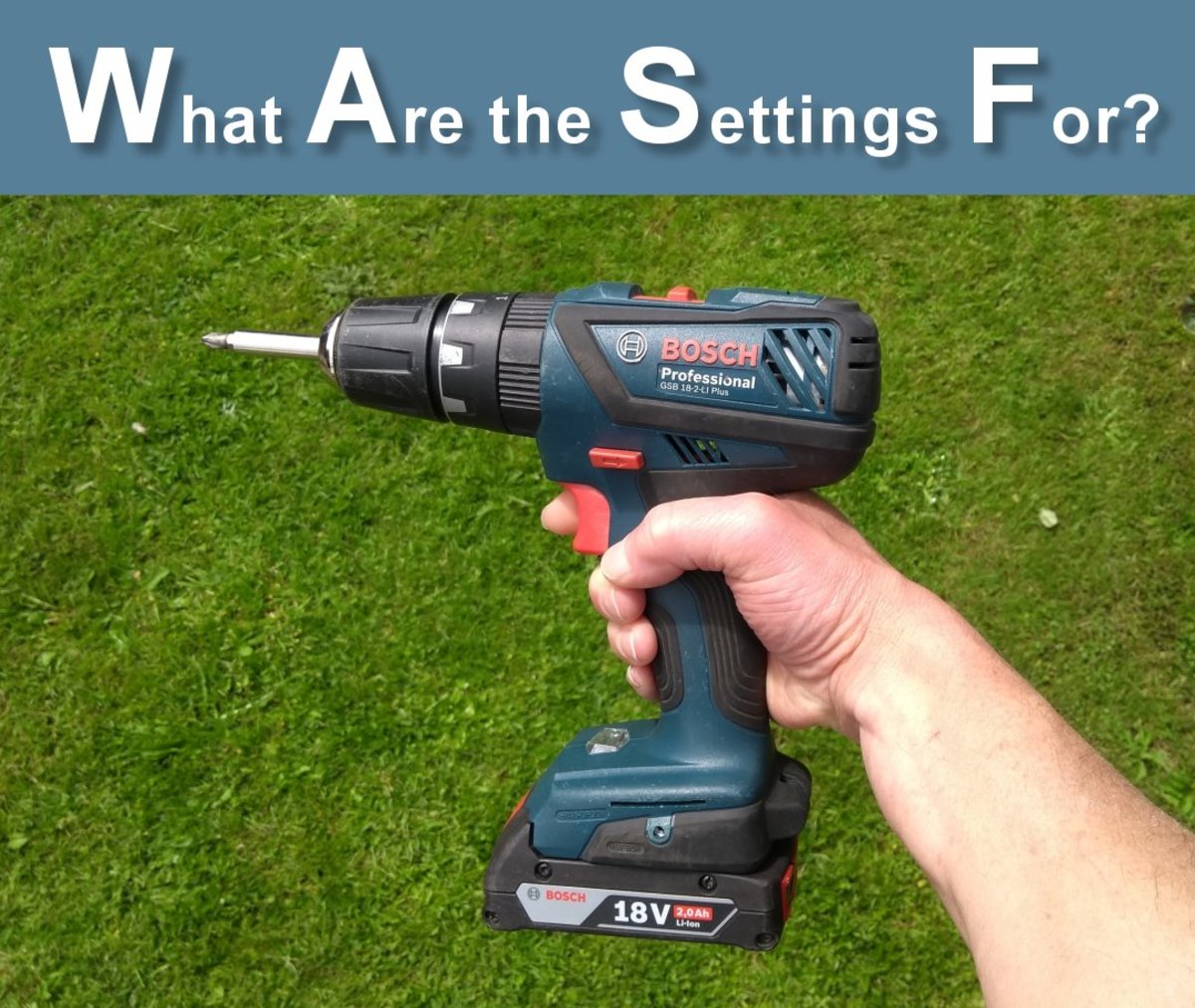 Settings on a cordless drill