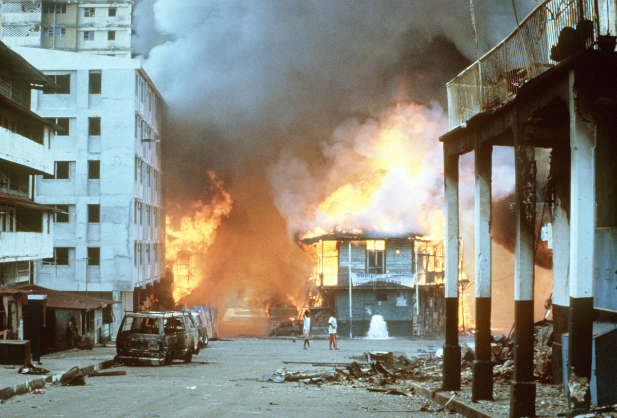 USA's pursuit of the War on Drugs has prompted military invasions, such as their invasion of Panama in 1989.