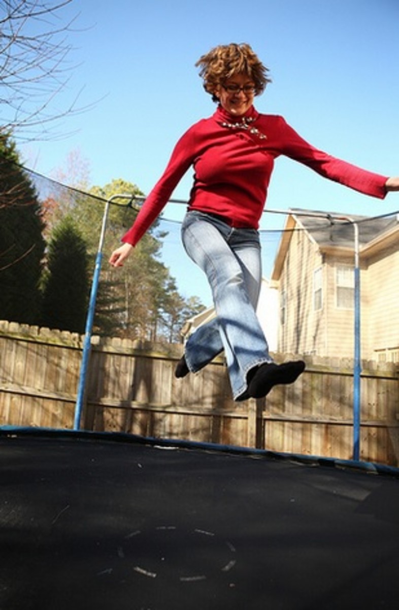 Jumping on a trampoline builds muscle and burns fat.