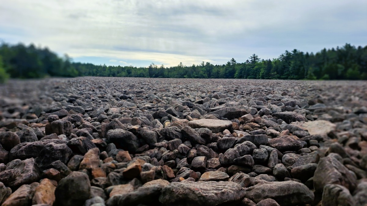 In the Boulder Field, masses of granite boulders are strewn across the barren expanse as far as the eye can see.