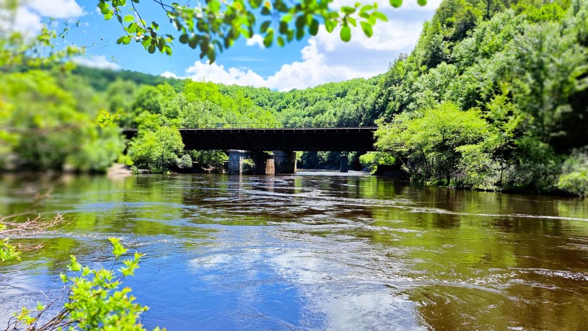 The picturesque Lehigh River as it finds its way through the Lehigh Gorge.