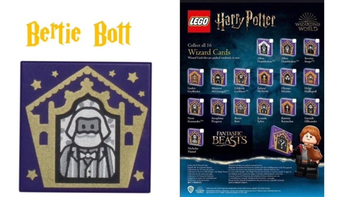 LEGO Harry Potter - Bertie Bott Wizard Card Tile  