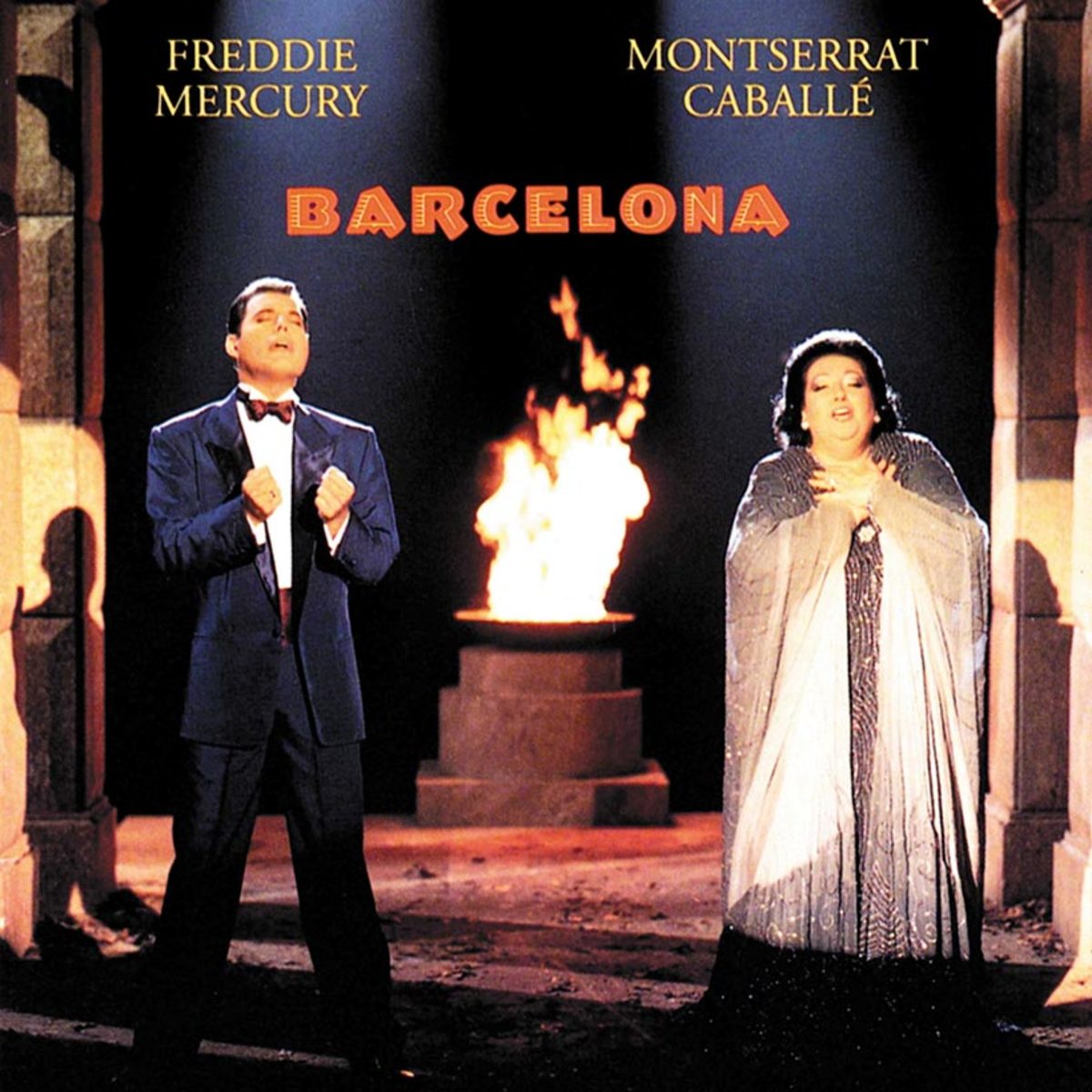 Freddie Mercury and Montserrat Caballé on the cover of 1988's "Barcelona" album.