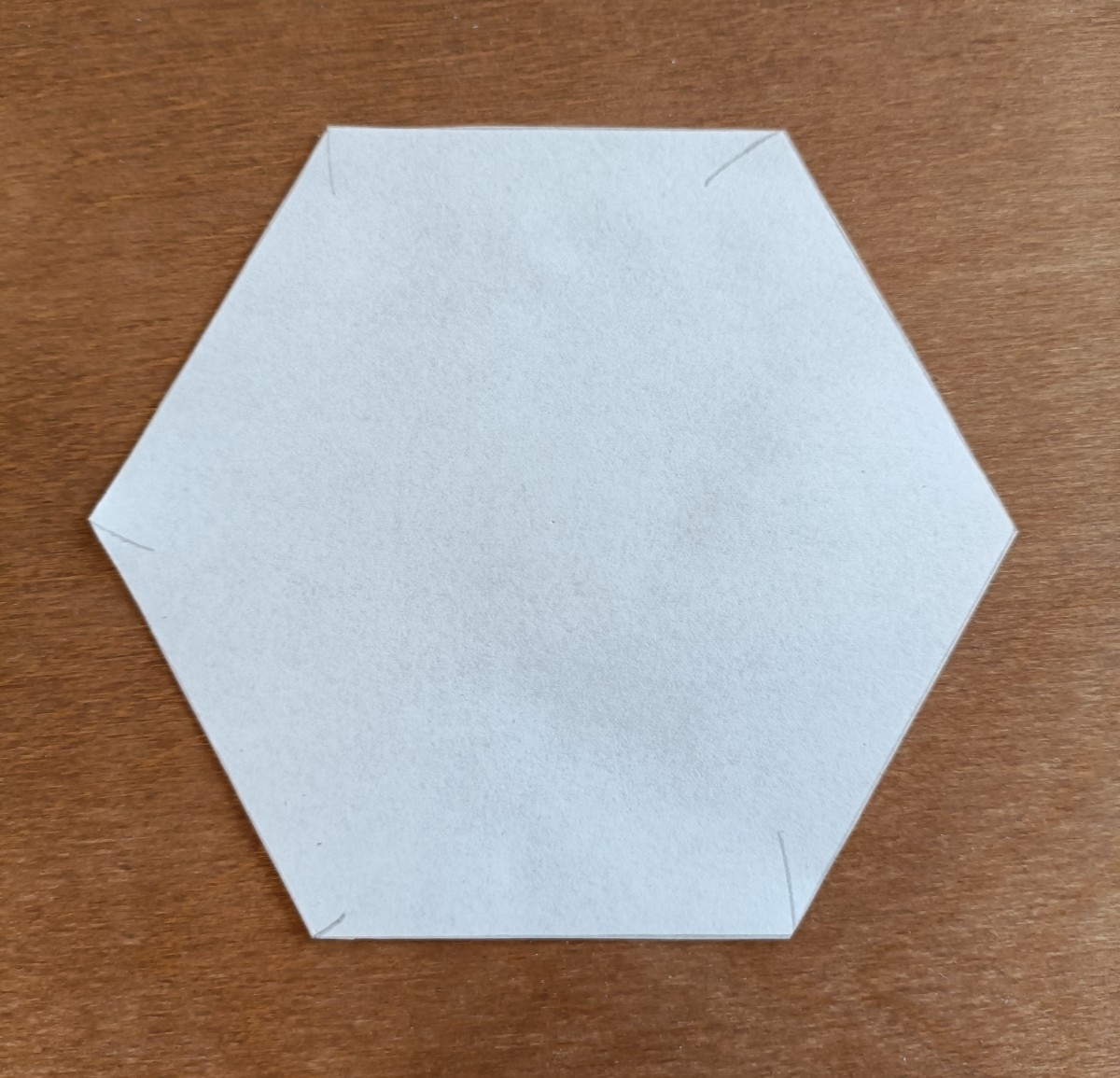 Regular Hexagon Created Without Measuring Lines or Angles