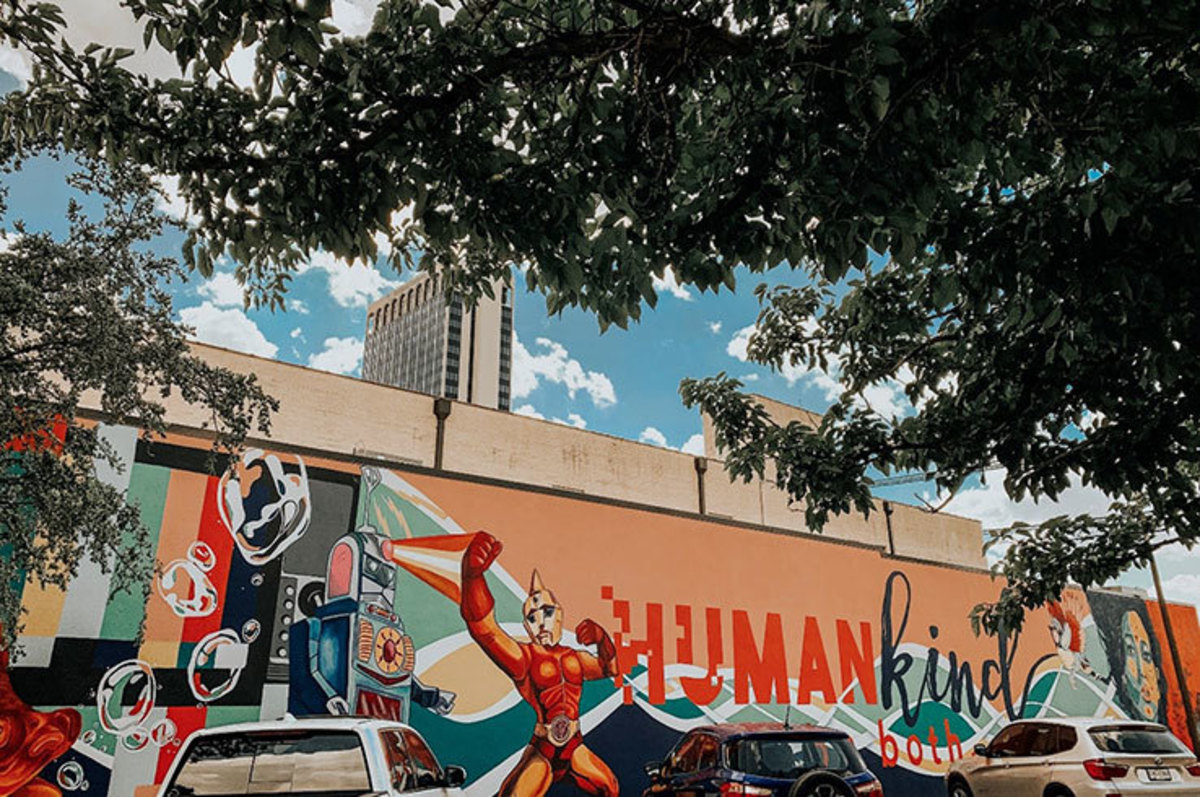  HUMANkind, Be Both mural located in Amarillo, Texas. 