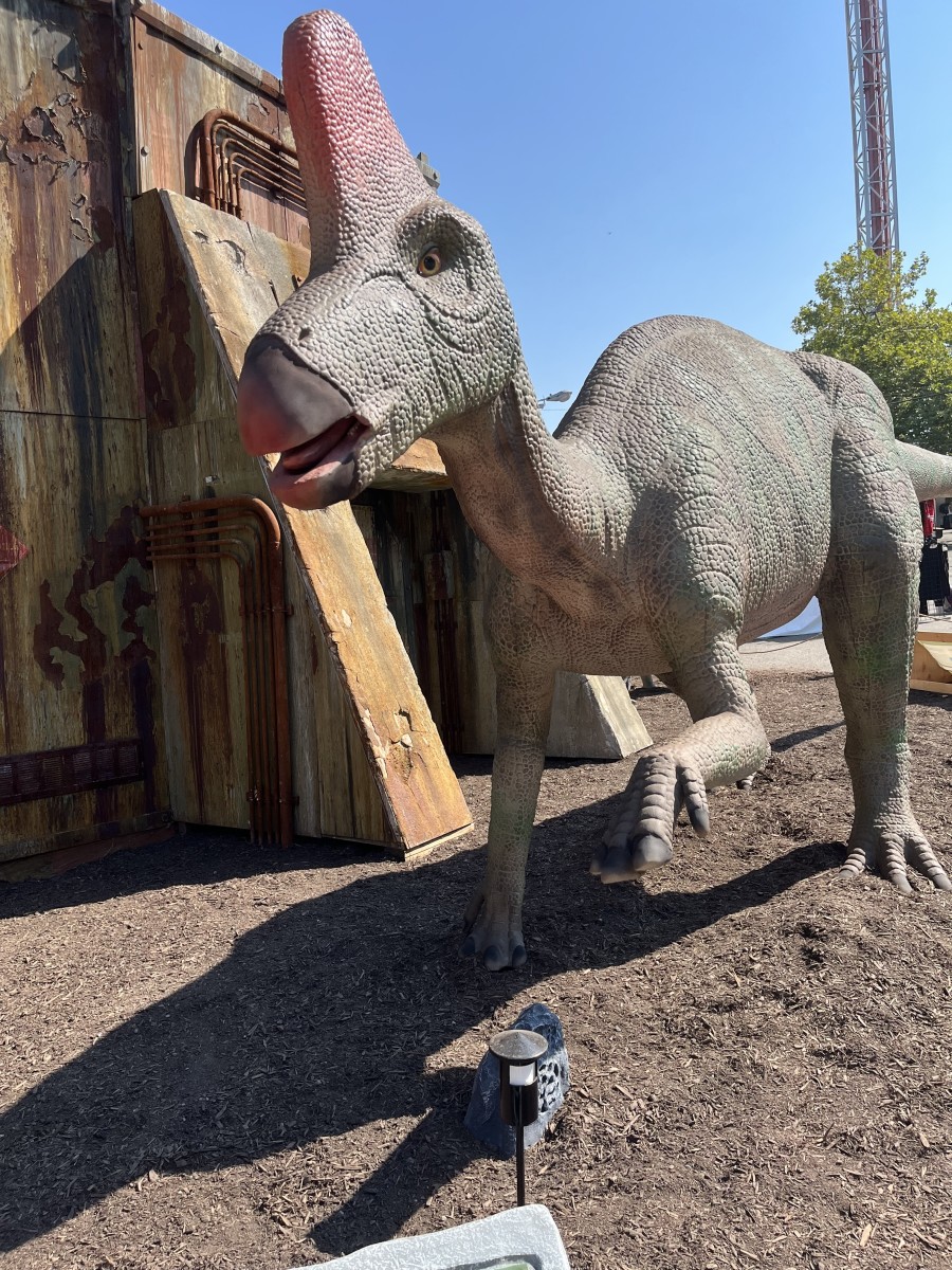 A hadrosaur at the PNE Fair