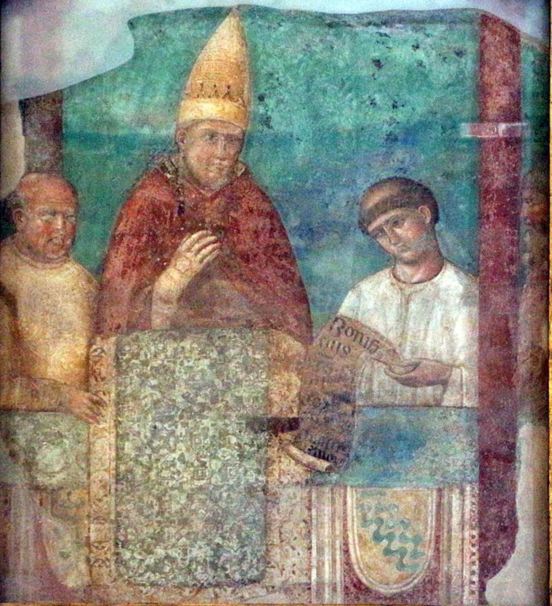 Pope Boniface VIII. His dispute with King Philip IV of France led to John Duns Scotus being expelled from France.