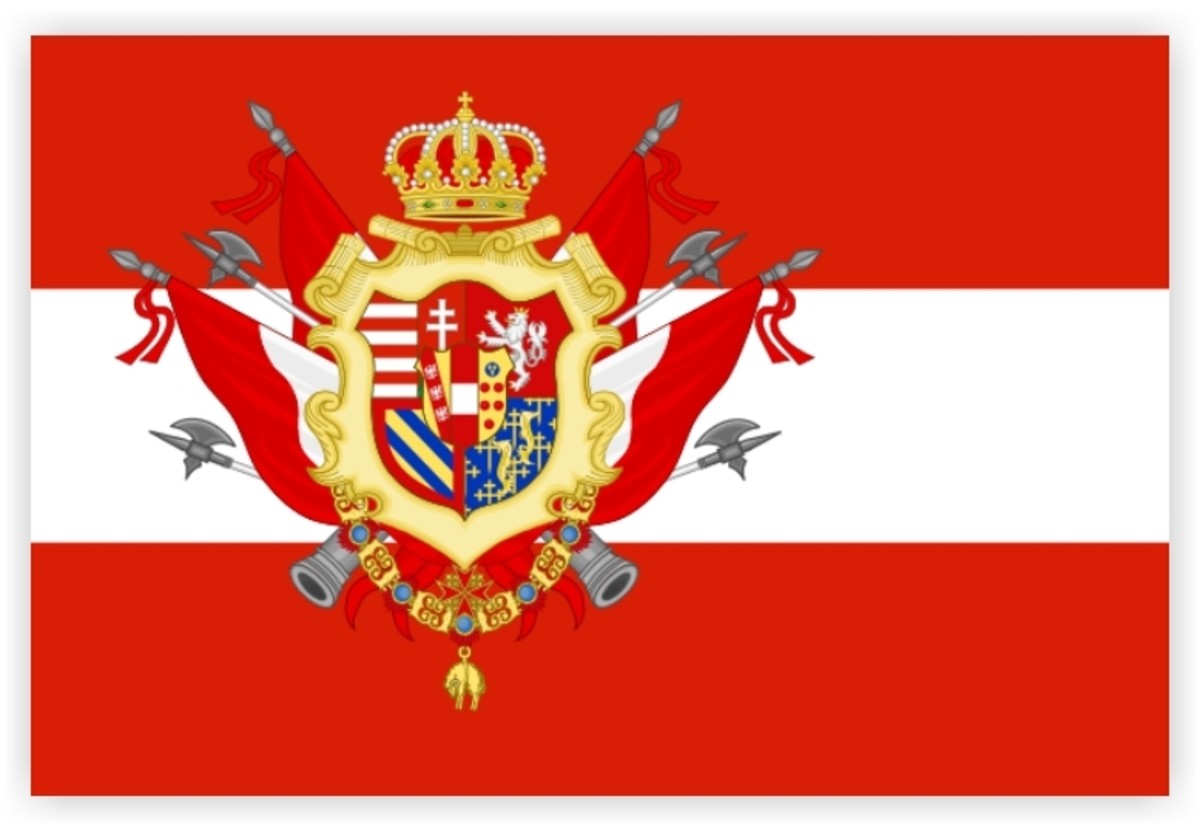 1765-1800 & 1815 - 1860 2nd Flag of the Grand Duchy of Tuscany