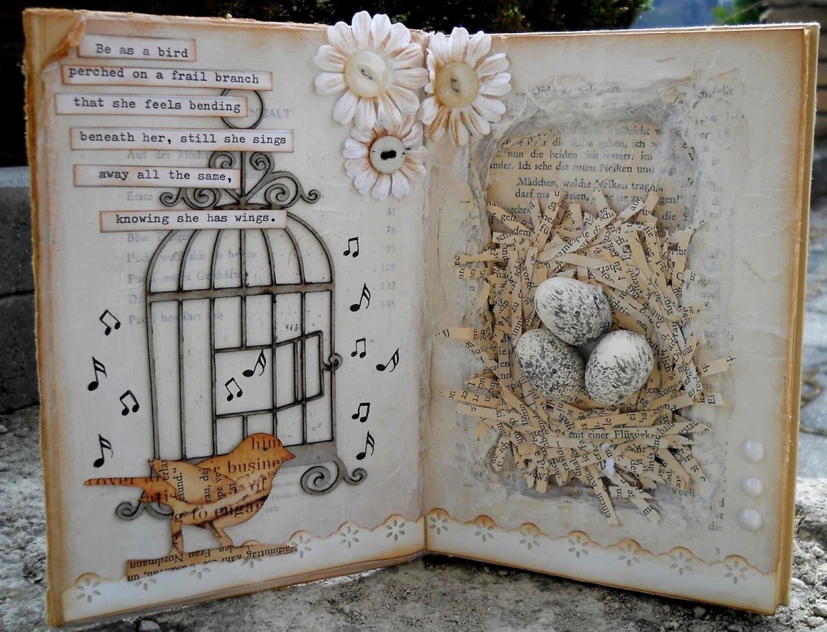 Using old books to recycle into altered books is an artful expression of your creativity