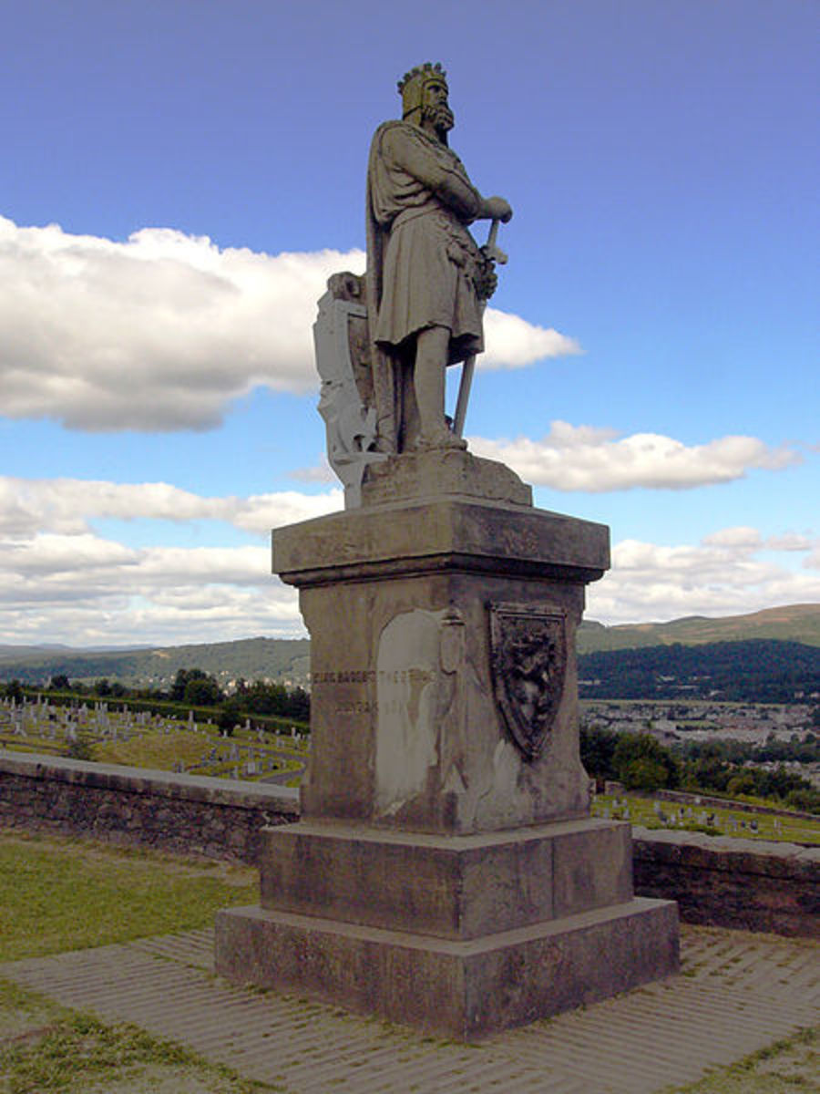 A Statue of the Robert the Bruce at Stirling Castle
