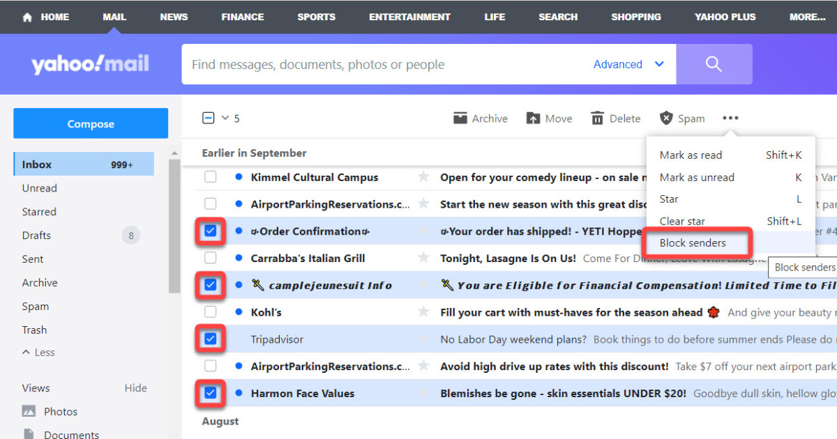 Setting up a Yahoo email account 