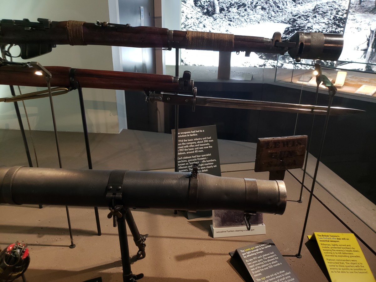 Various weapons from the Great War