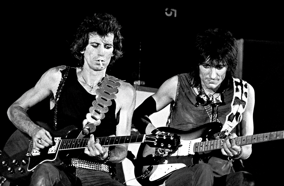Keith Richards, pictured left with Ronnie Wood in 1982, is one of the greatest practitioners of Open G tuning.