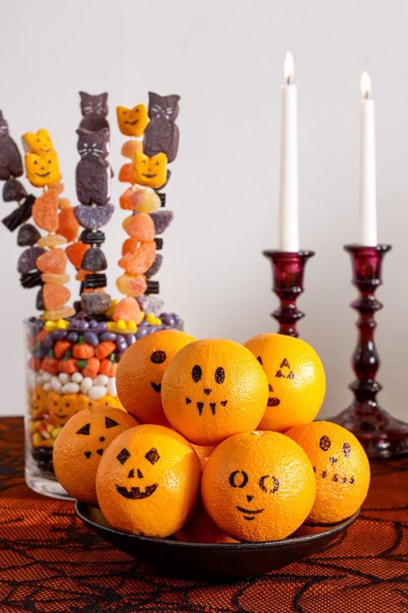 Healthy Halloween Orange Snacks
