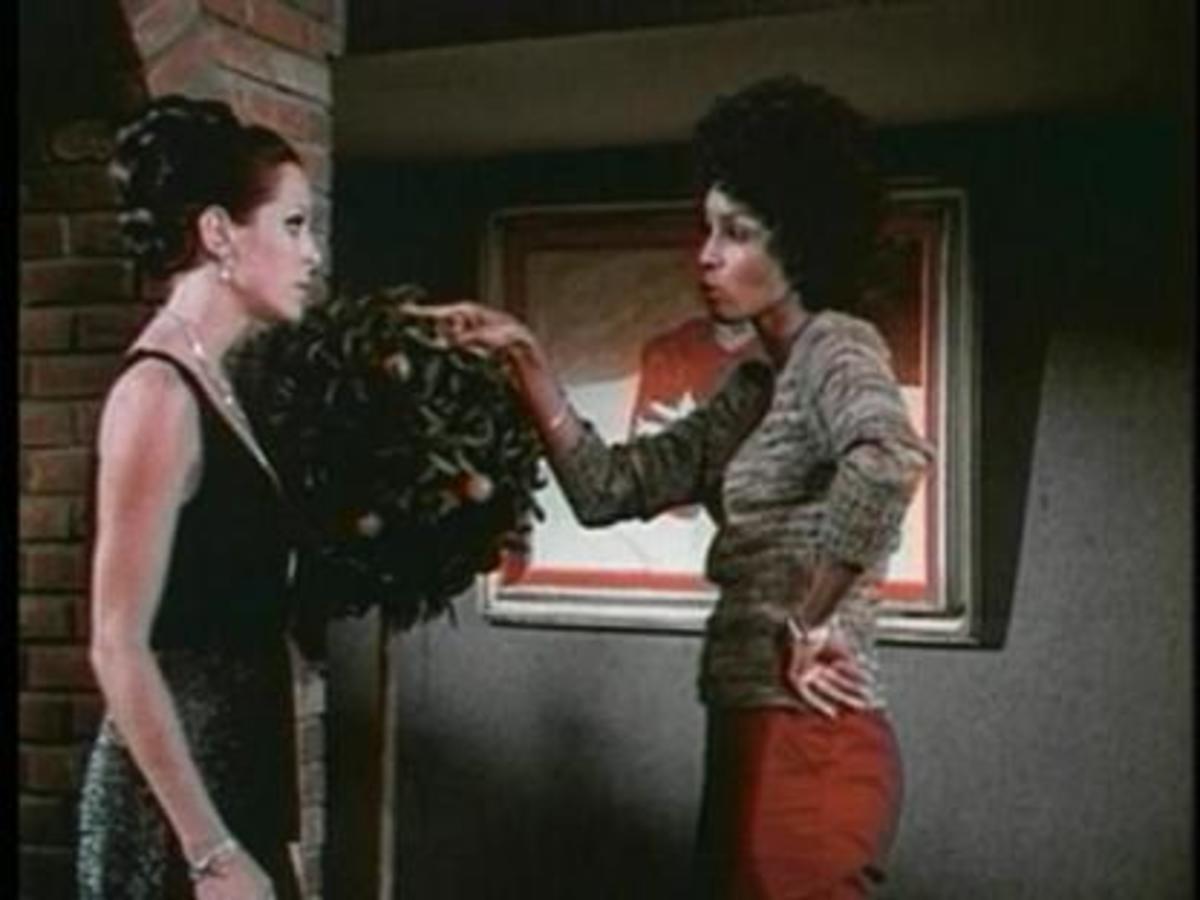 Helena Varga (Louise Sorel) is confronted by Christie Love (Teresa Graves) as her secrets are being revealed
