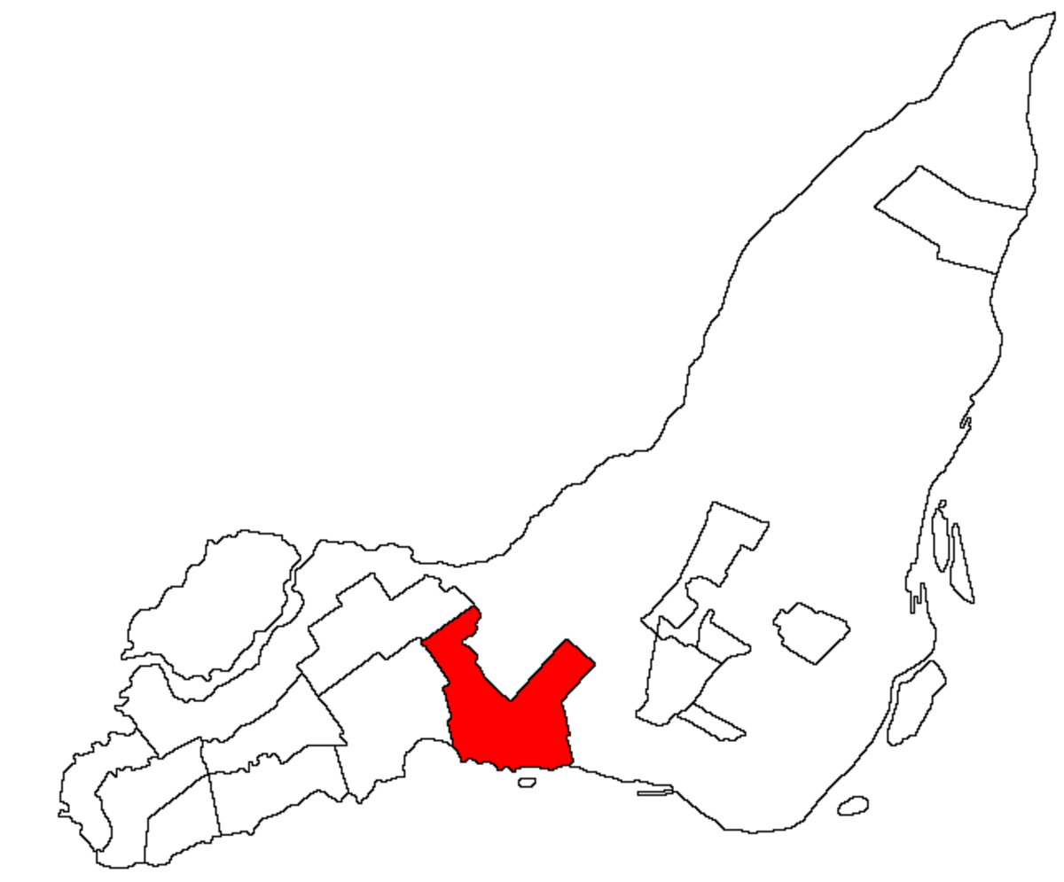 Map of Dorval on the Isle of Montreal 