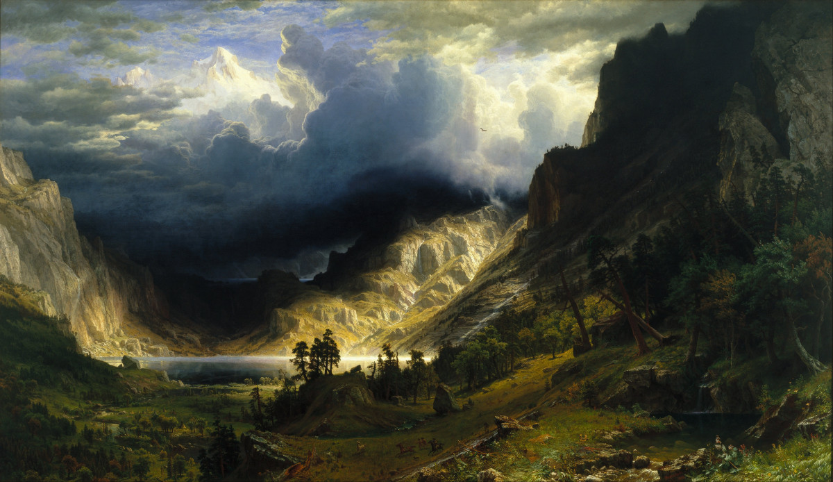 Albert Bierstadt, A Storm In  The Rocky Mountains, Mt. Rosalie, 1866