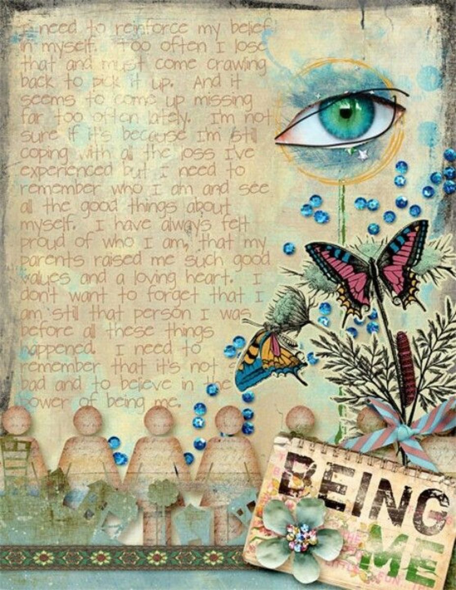 One of the creative processes is mixed media art journaling is being able to express our thoughts and feelings