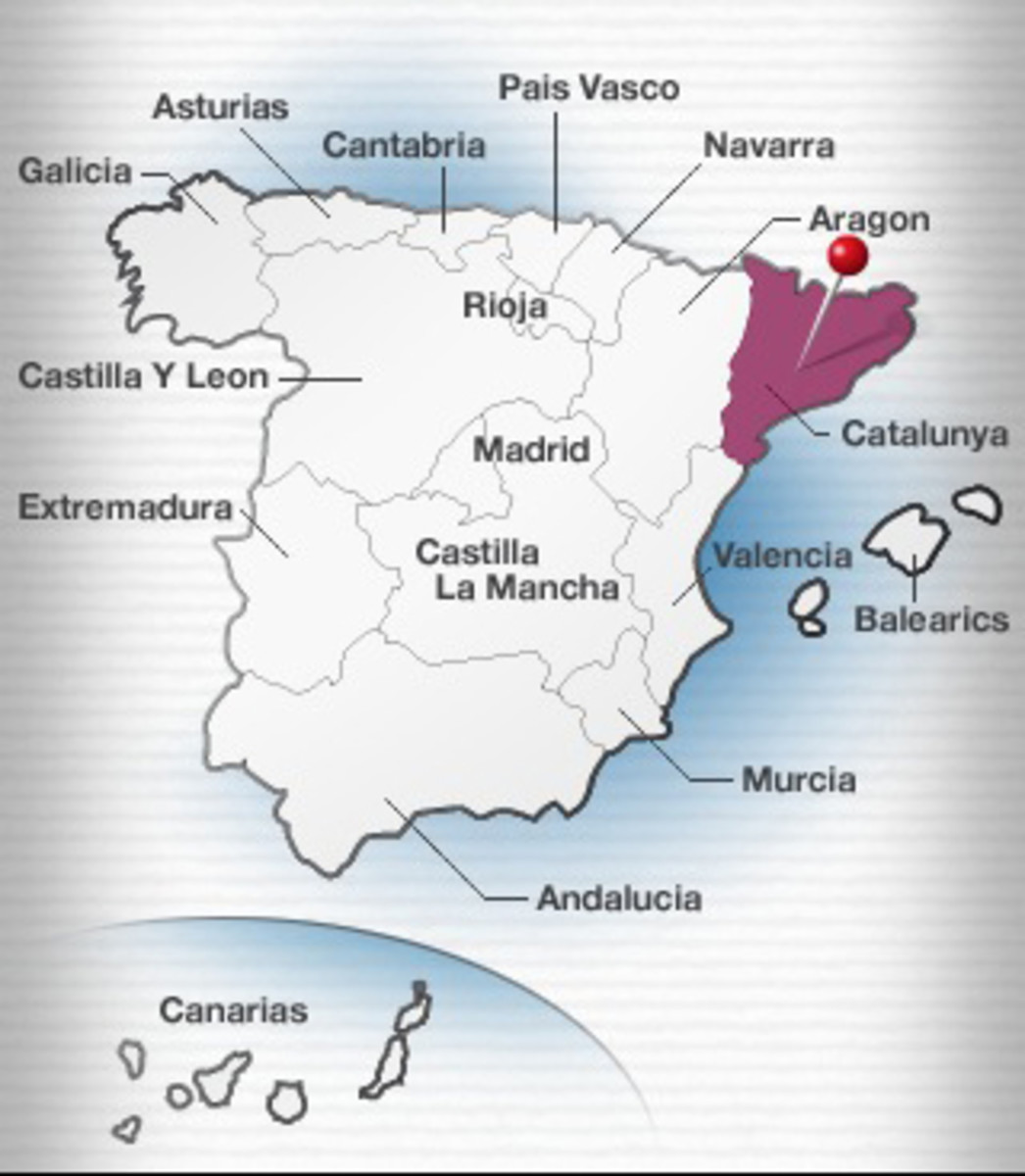 The cava region in Catalonia, Spain.