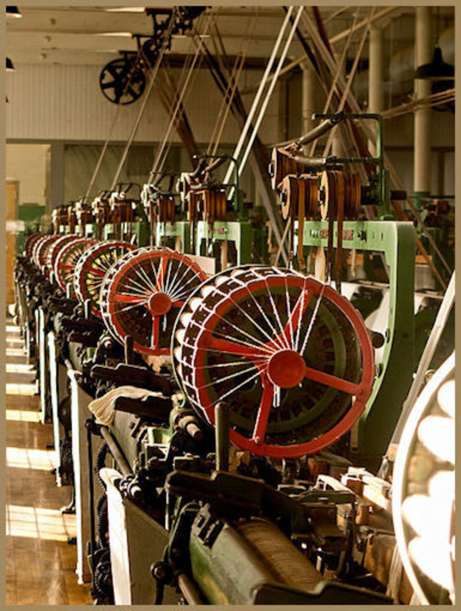 Cotton weaving machines and "batteries"