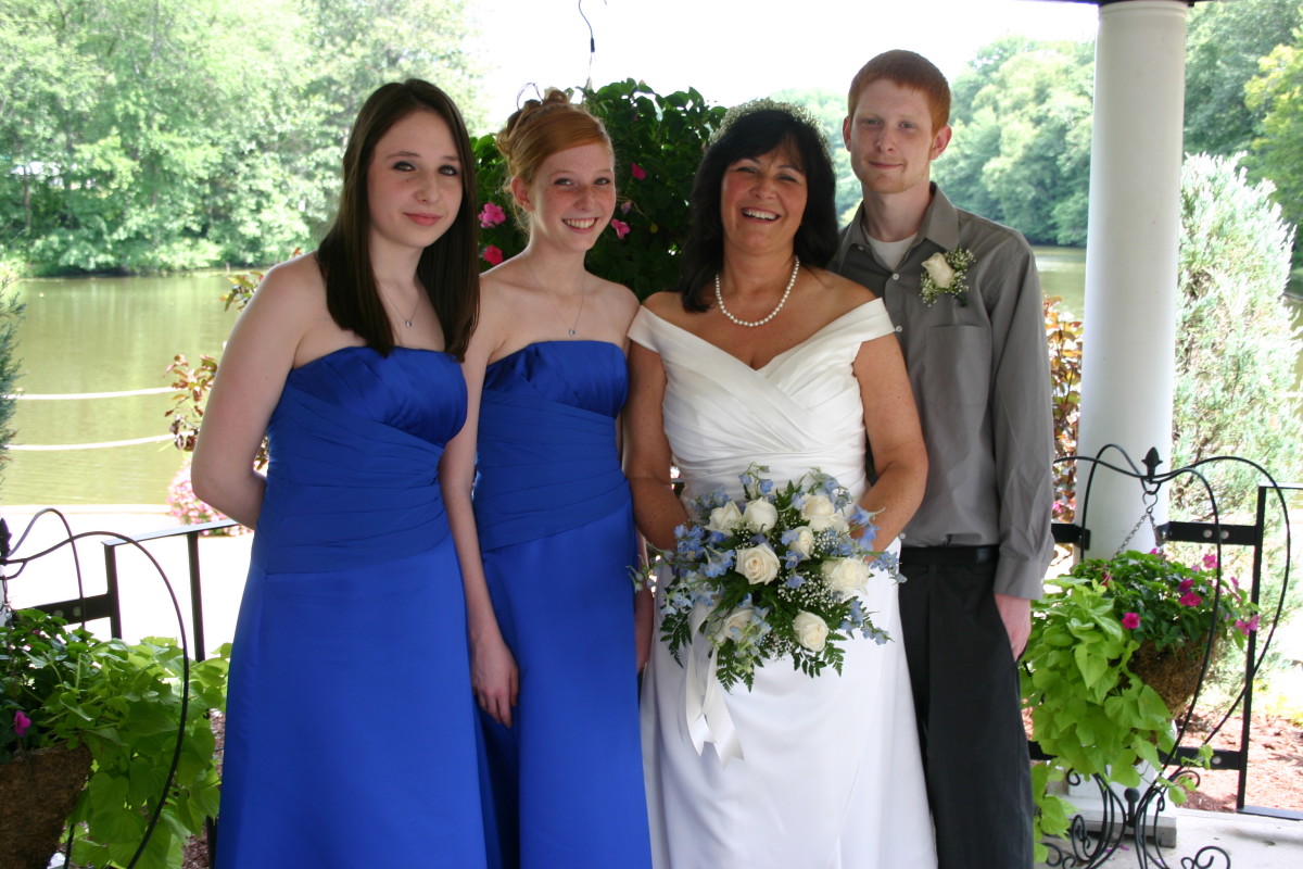 My 3 children and I at my 2nd wedding in 2010.