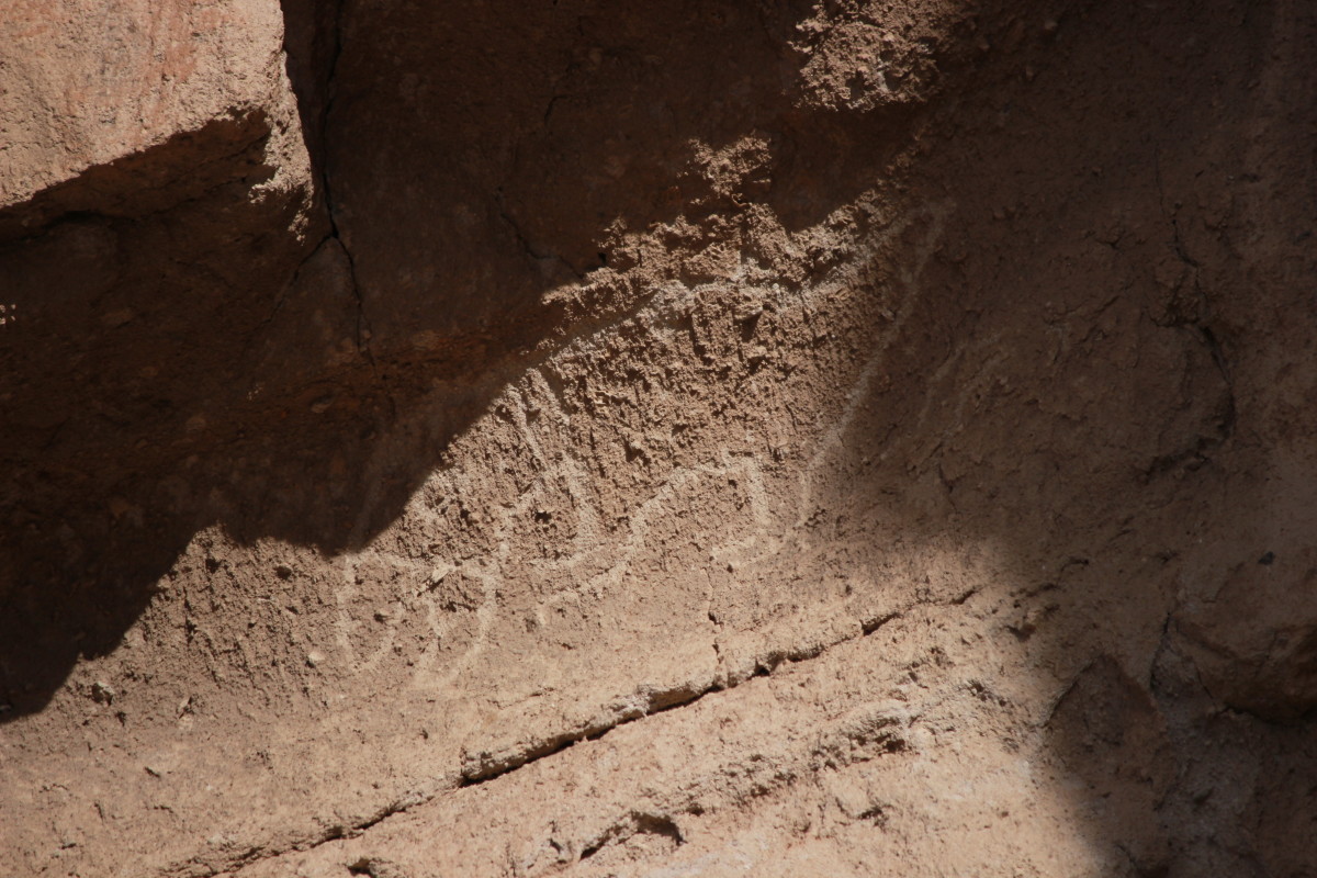 Petroglyph at Bandelier National Monument.