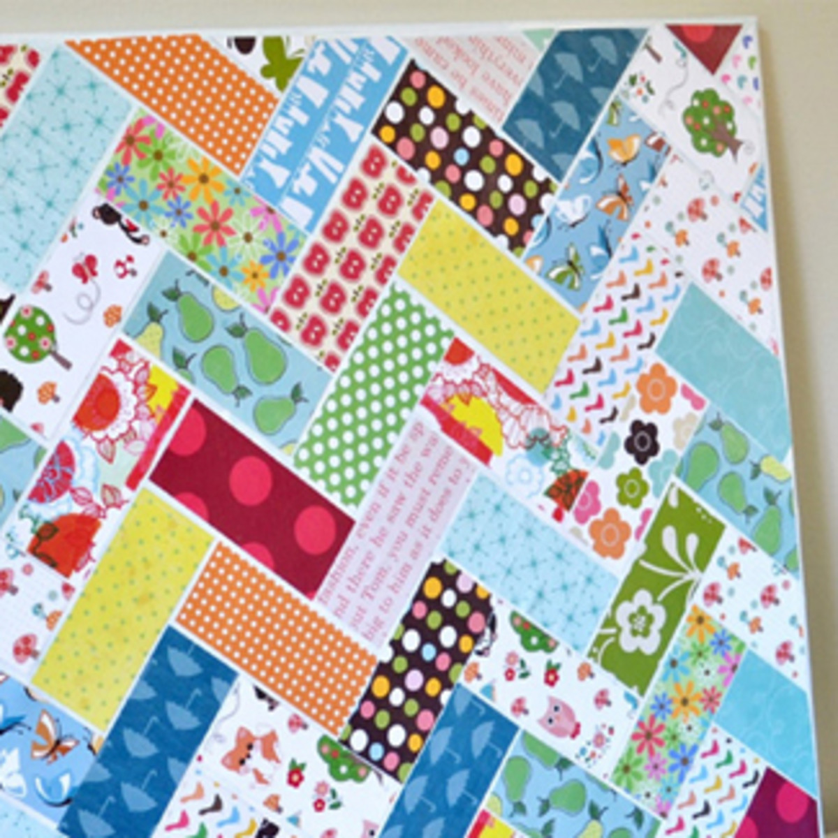 You can use different patterned paper scraps to create a new quilt paper.