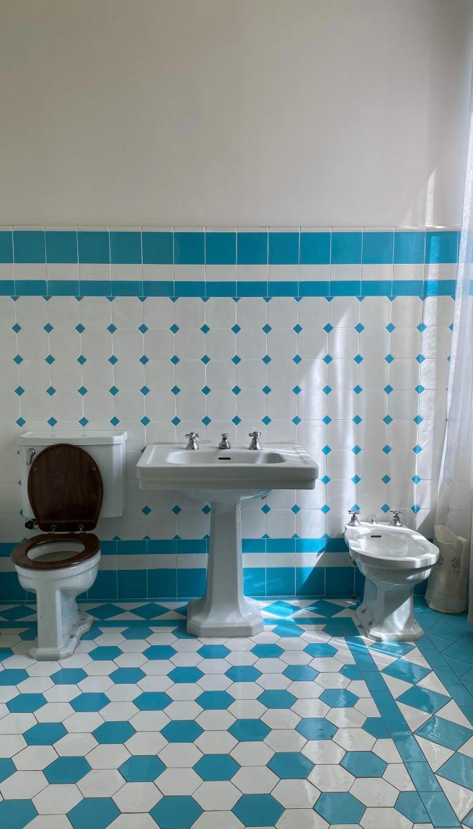 When I think of the Monkey zodiac, I think of fun and whimsical patterns. The tiles in this bathroom communicate a fun vibe.